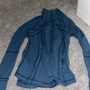 This is the Lululemon define jacket the color is a exclusive, green turquoise